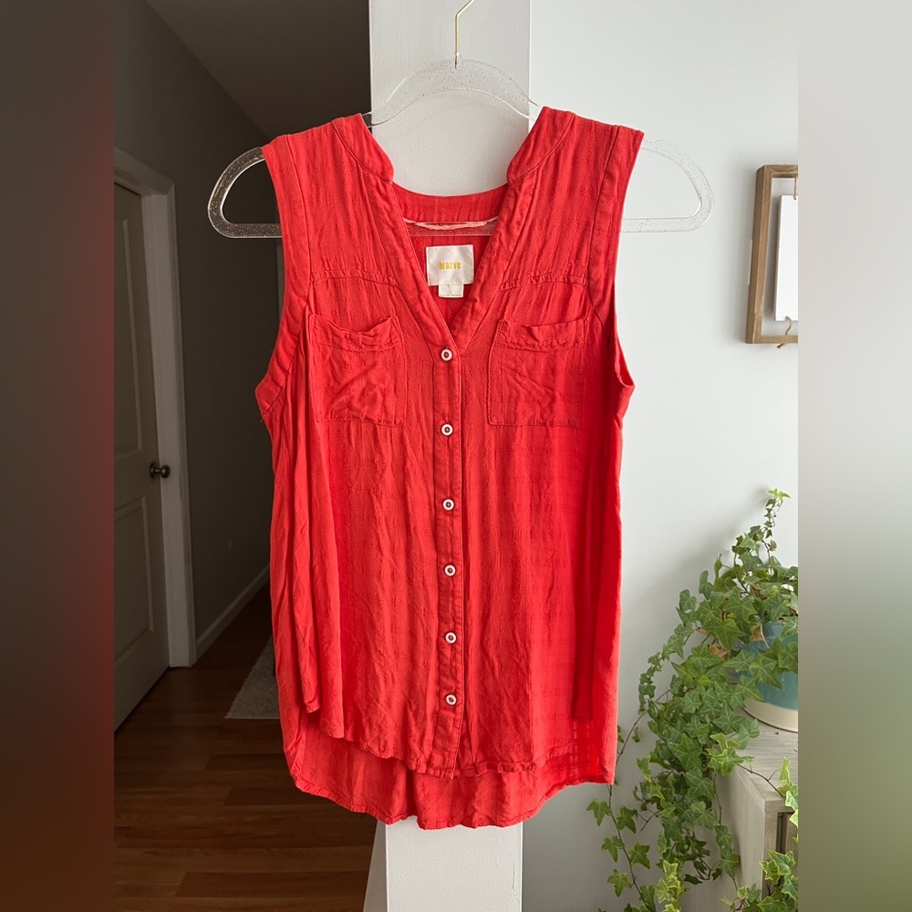 Maeve Red Sleeveless Blouse